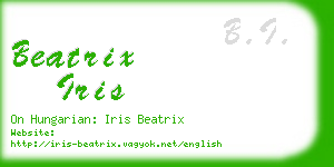 beatrix iris business card